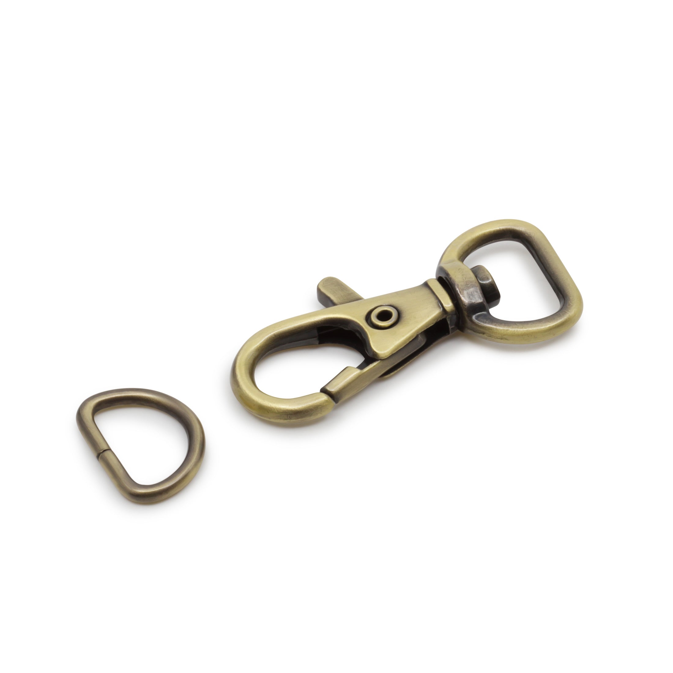 Dritz mousqueton + anneau D laiton antique petit