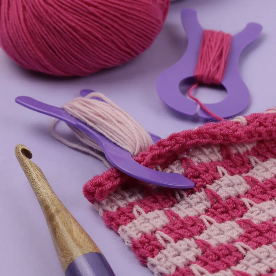 Bohin Tricot & Crochet Bobinettes laine 10,5 cm violet x10