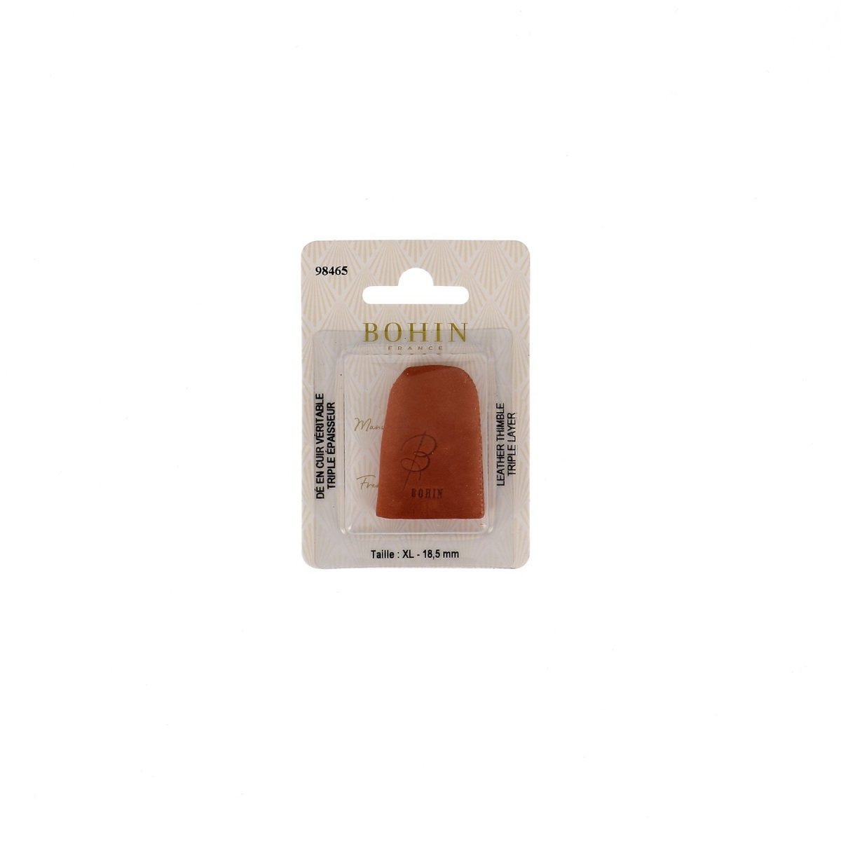 Bohin Confection dé à coudre cuir S 15,5 mm