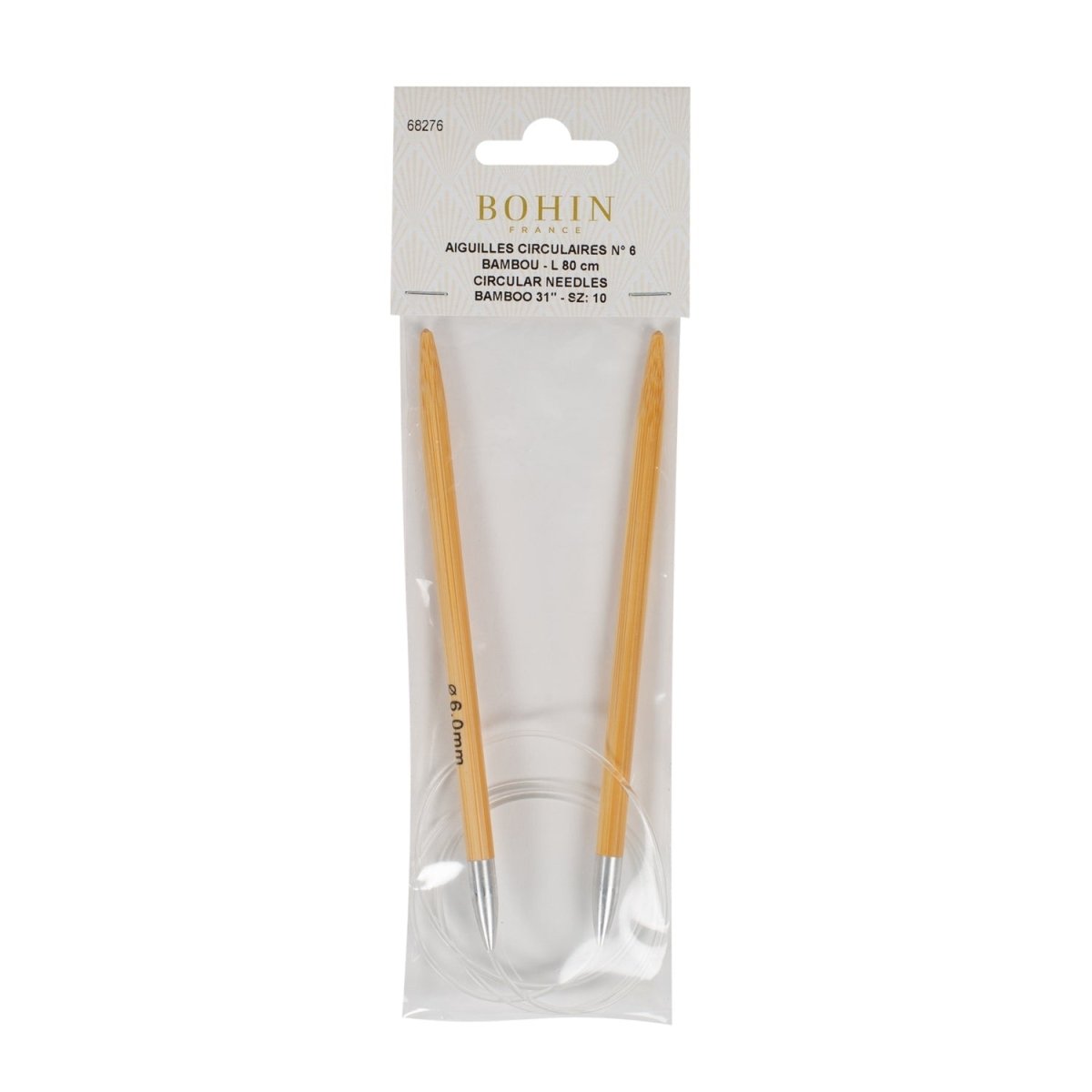 Bohin aiguilles circulaires bambou 80 cm n°5
