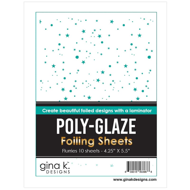 Gina K. Designs Poly-Glaze Flurries feuilles foil A2 10 feuilles