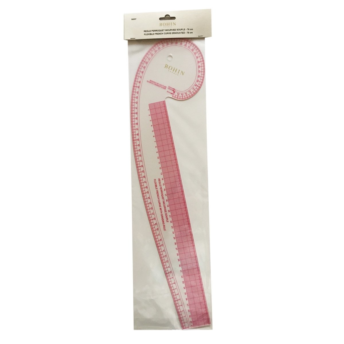 Bohin Mesure Règle Perroquet Souple 76 cm Courbes