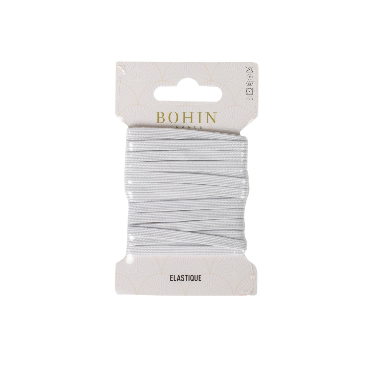 Bohin Élastiques sport tressé blanc 8 mm x 3 m