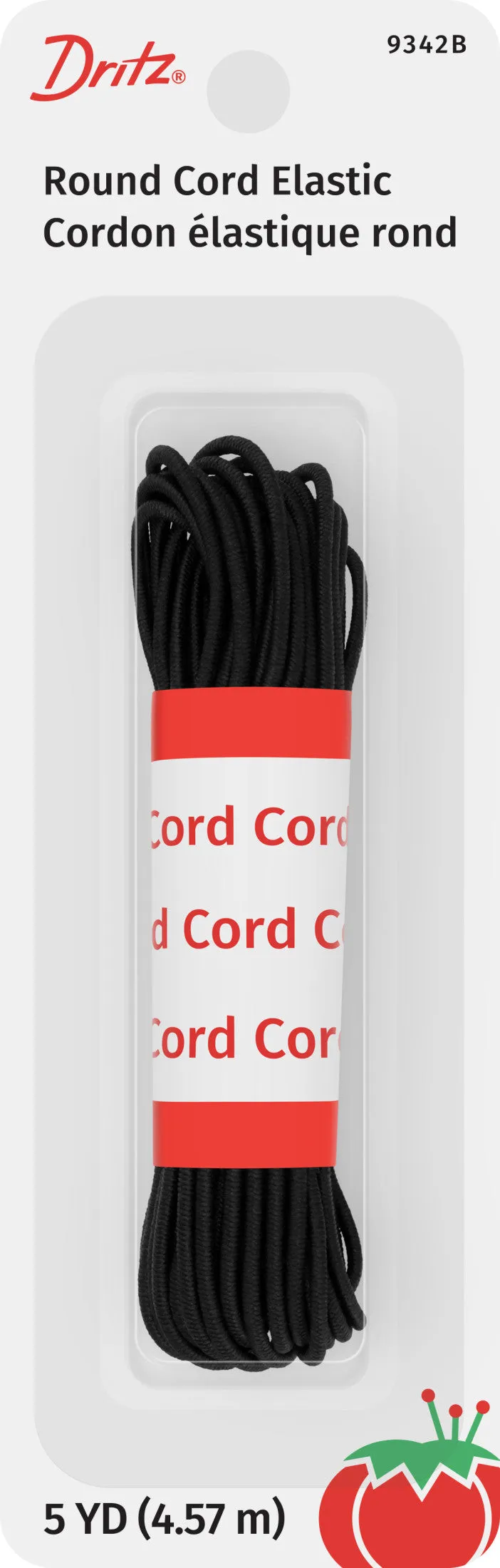Dritz Elastics Cordon élastique rond noir 5 yards fin