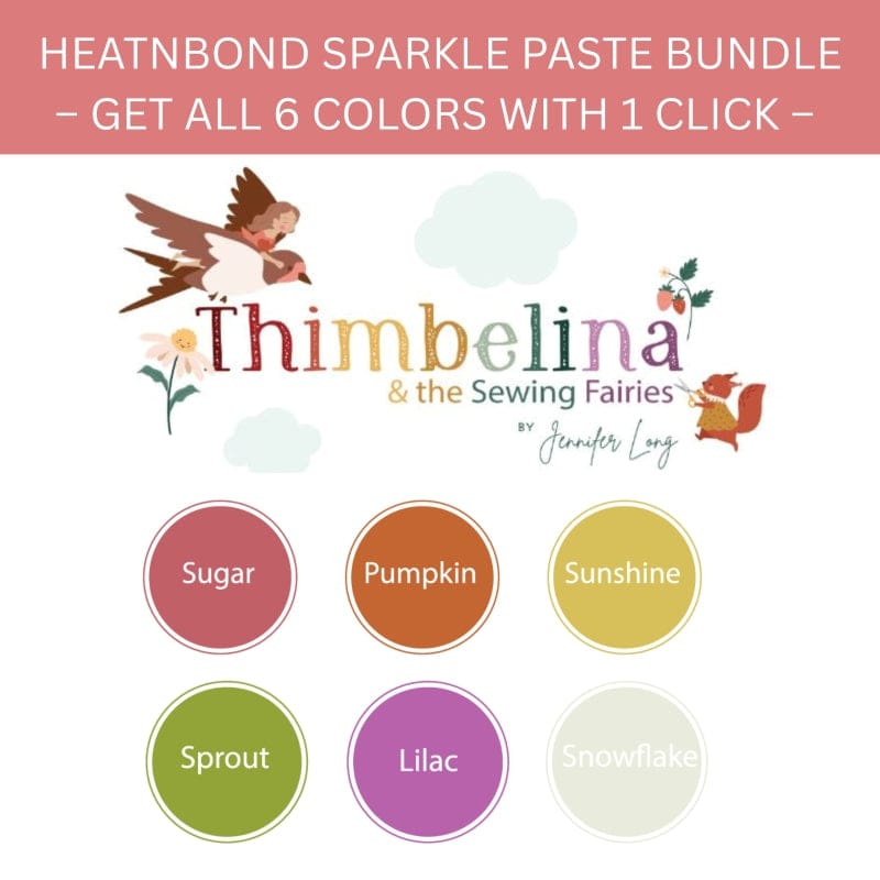 HeatnBond Sew a Story pâte pailletée Thimbelina lot 6 pour tissu