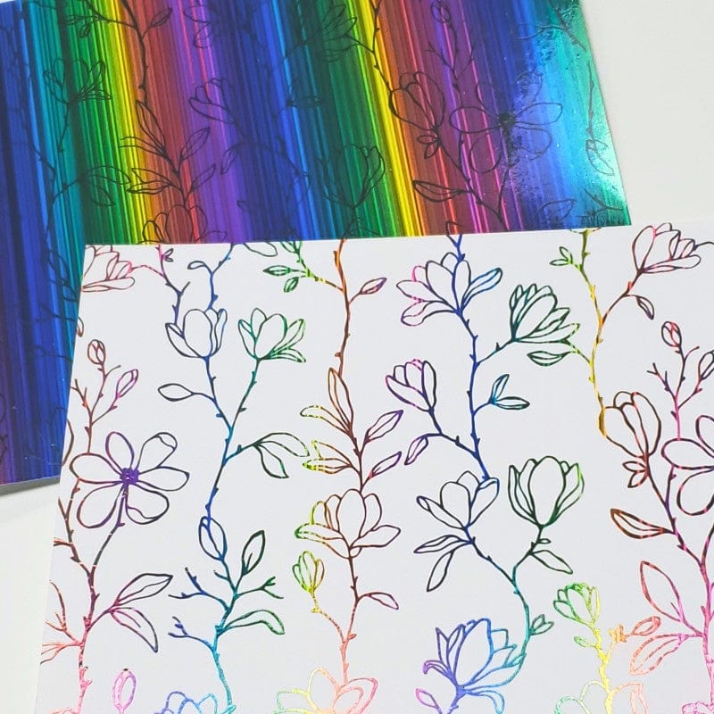HeatnBond Deco Foil Prismatic Rainbow feuille foil 12 pièces