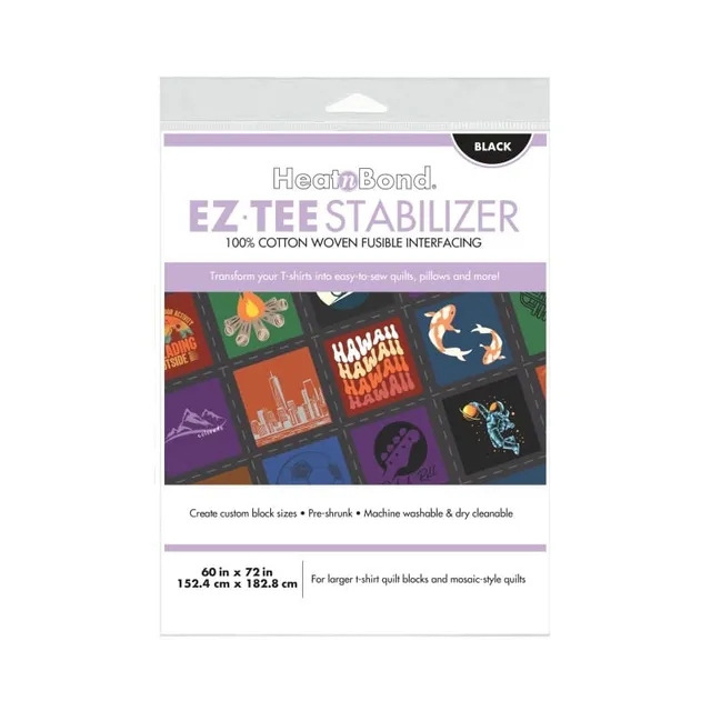 HeatnBond EZ-TEE entoilage thermocollant noir 60x72 in