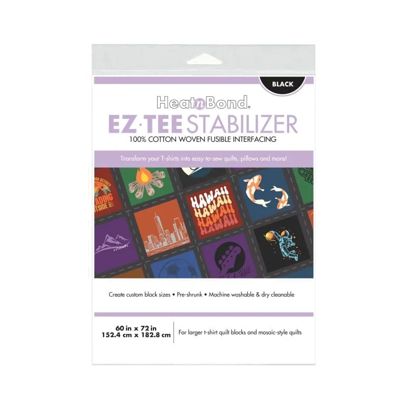 HeatnBond EZ-TEE entoilage thermocollant noir 60x72 in