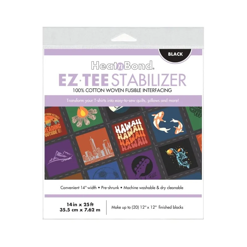 HeatnBond EZ-TEE entoilage thermocollant noir 14" x 25 ft