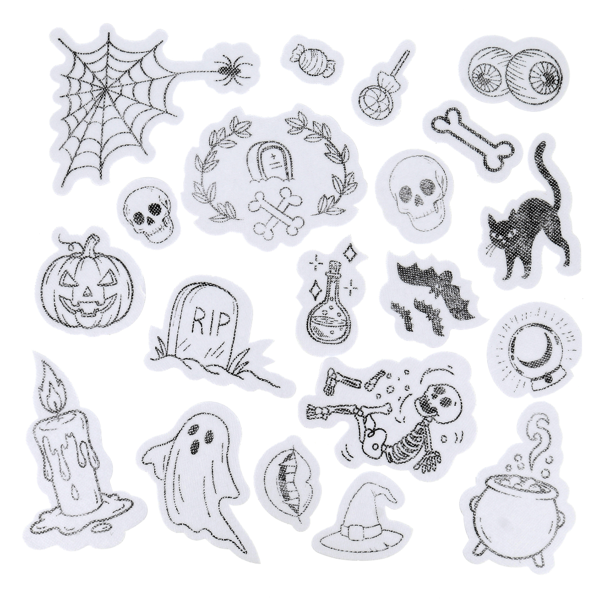 Bohin Halloween kit broderie 20 motifs hydrosoluble