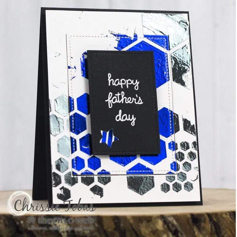 HeatnBond Deco Foil feuille transfert Deep Blue 15x30 cm x5