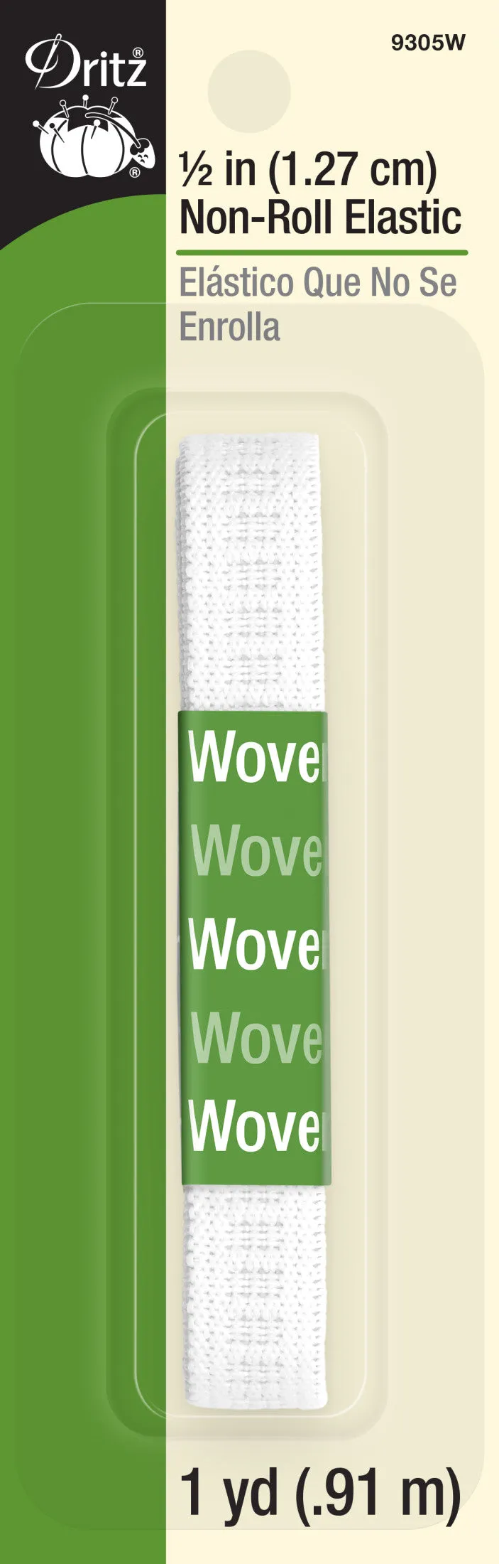 Dritz élastique tissé blanc 13 mm 1 yard