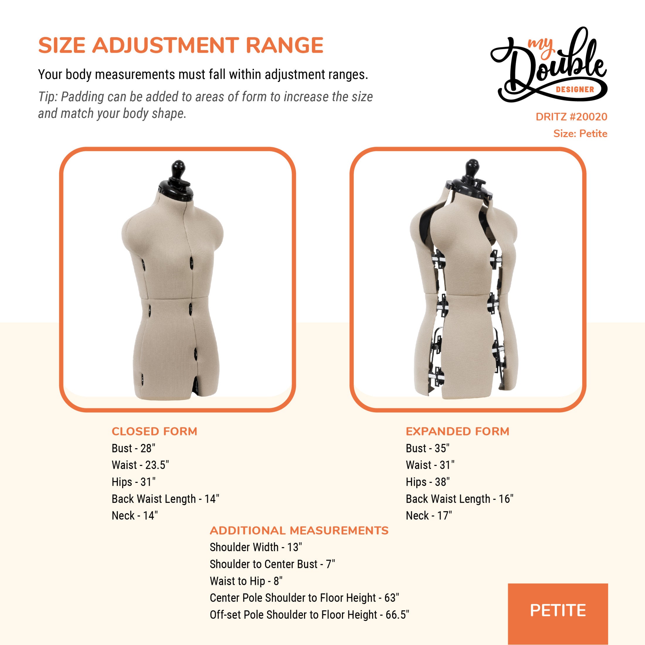Dritz My Double Mannequin Réglable Medium Couture
