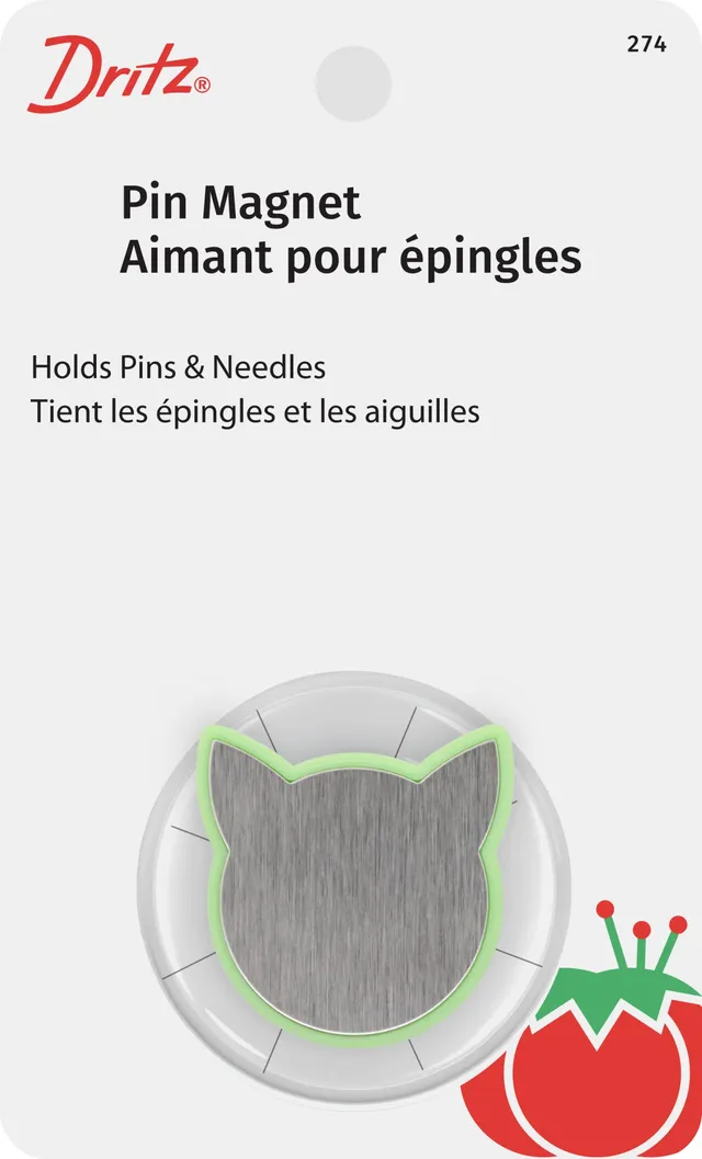Dritz porte-épingles magnétique chat corail à ventouse