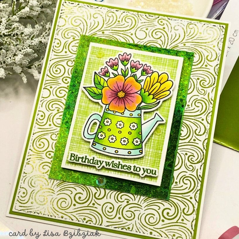 Gina K. Designs Fancy Foil transfert Fresh Asparagus mat 12 feuilles