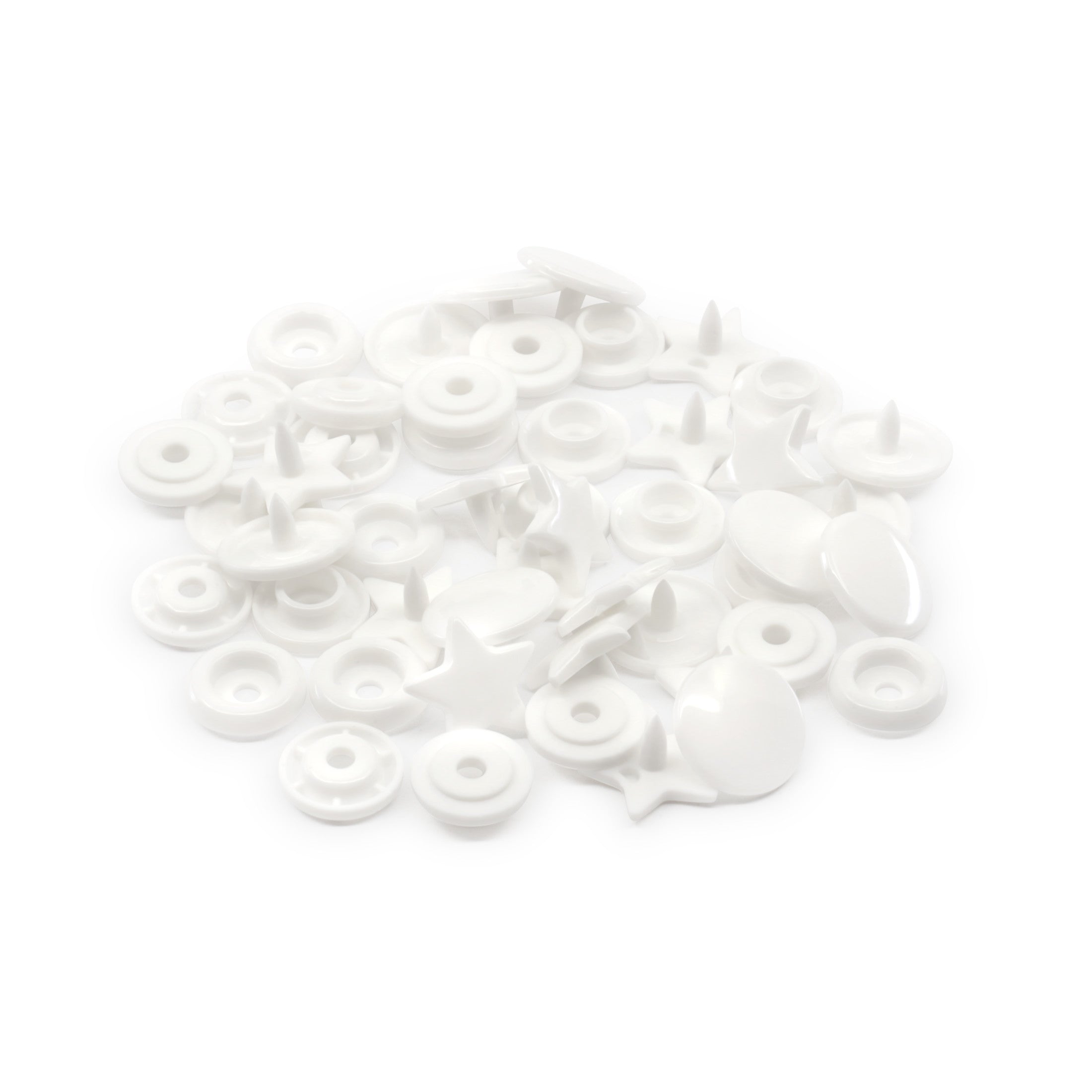 Dritz Star Bouton pression plastique blanc 12 sets