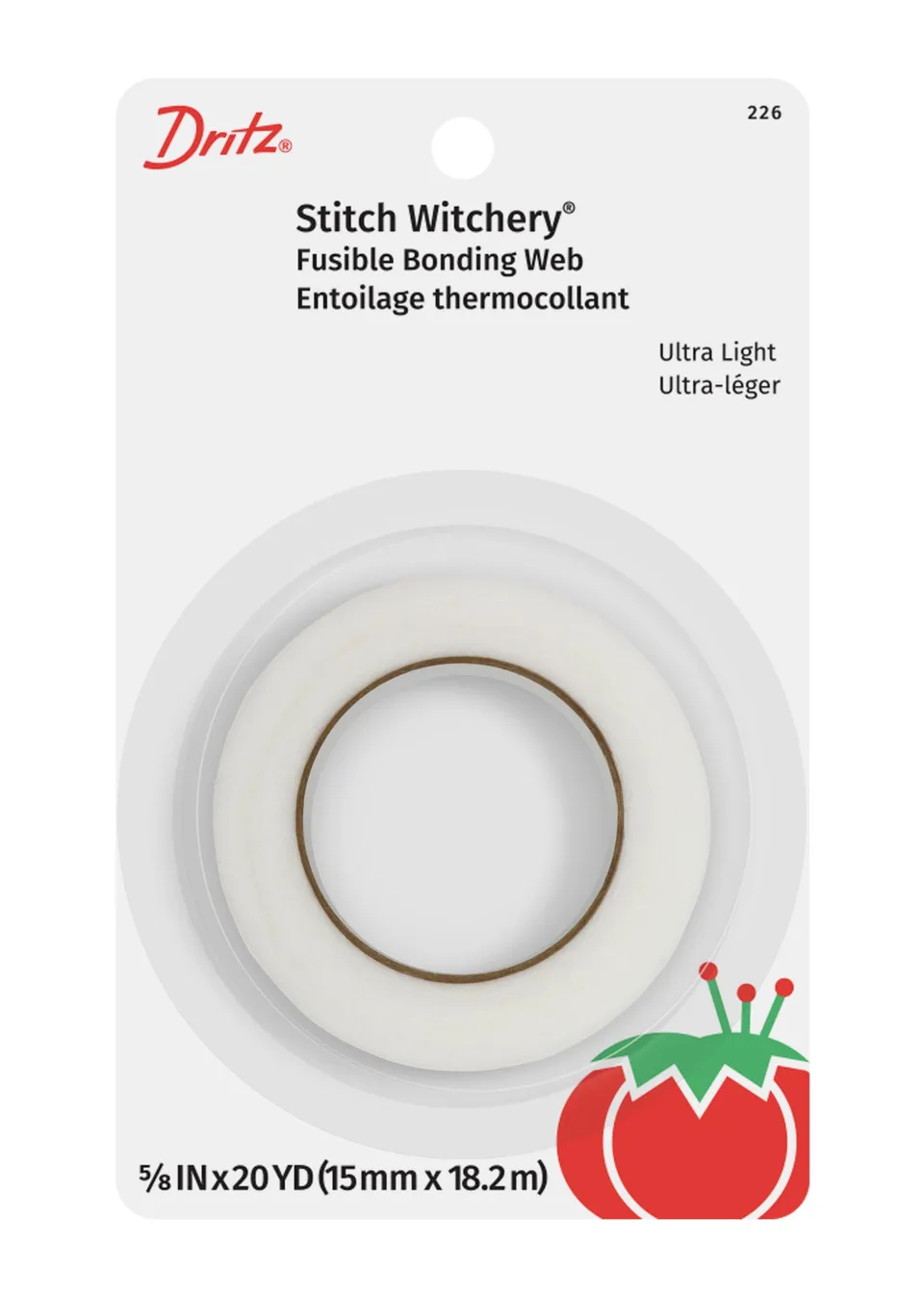 Dritz 226 Stitch Witchery blanc ultra-léger 20 yards