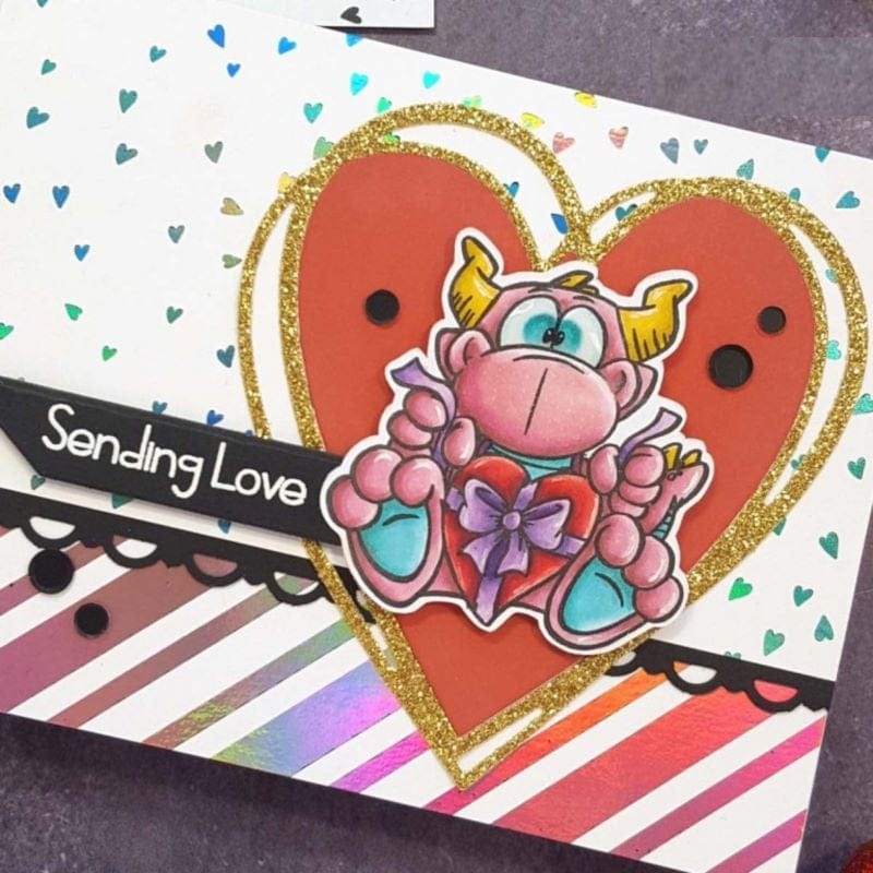 Deco Foil Dainty Hearts cartes à foiler A2 x8