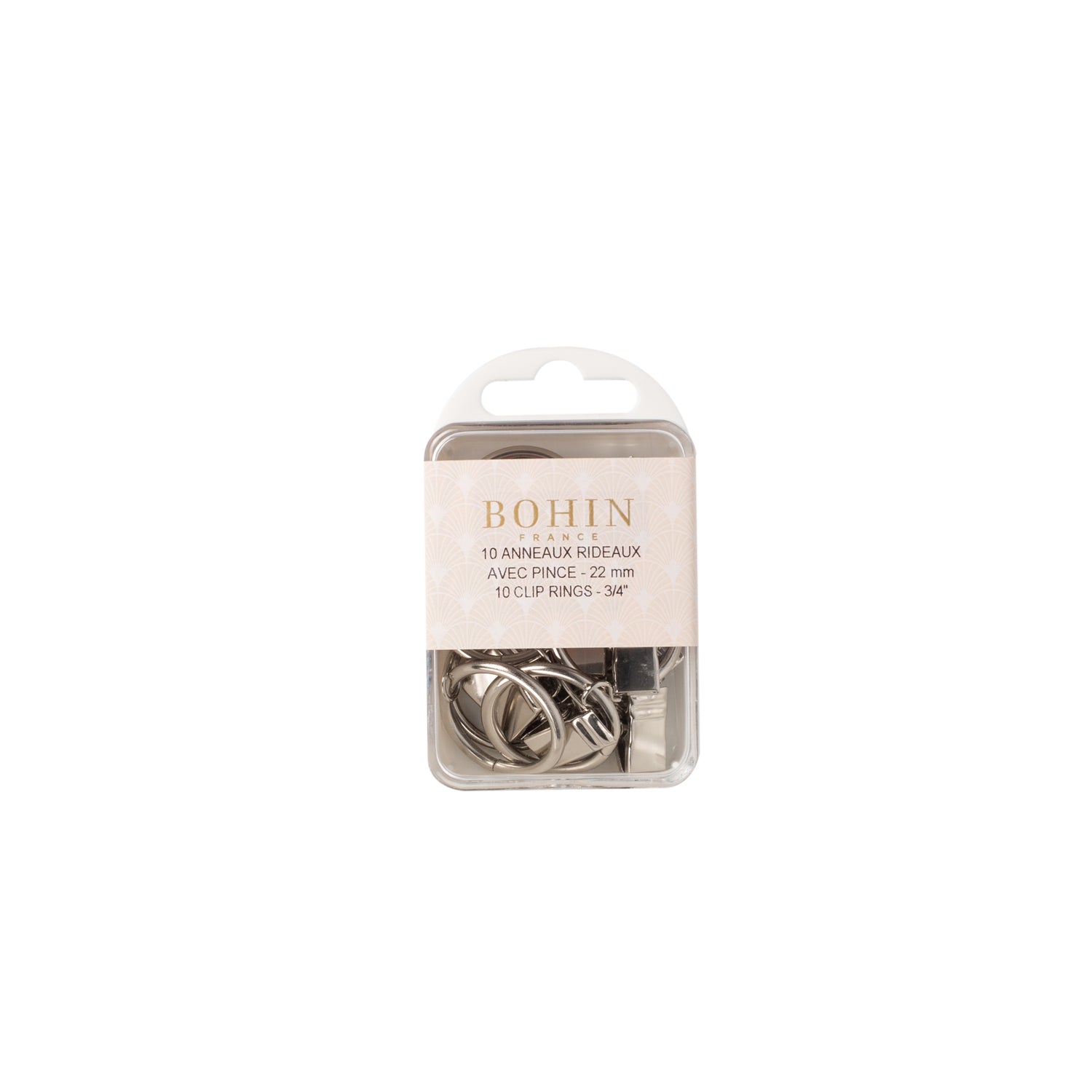 Bohin Accessoires Anneaux Pinces 22 mm Lot 10 Acier