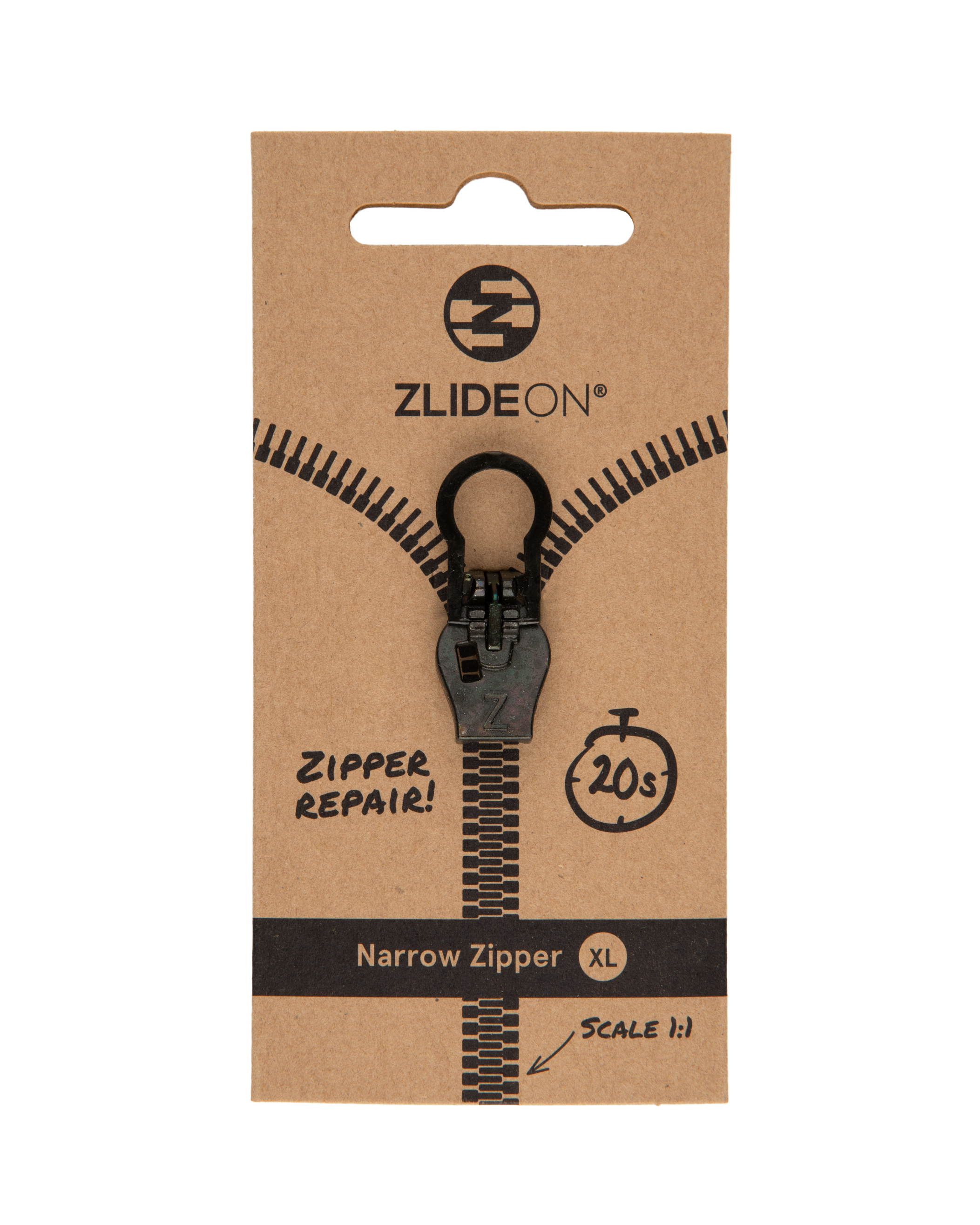 ZlideOn Single Pack curseur réparation fermeture éclair noir