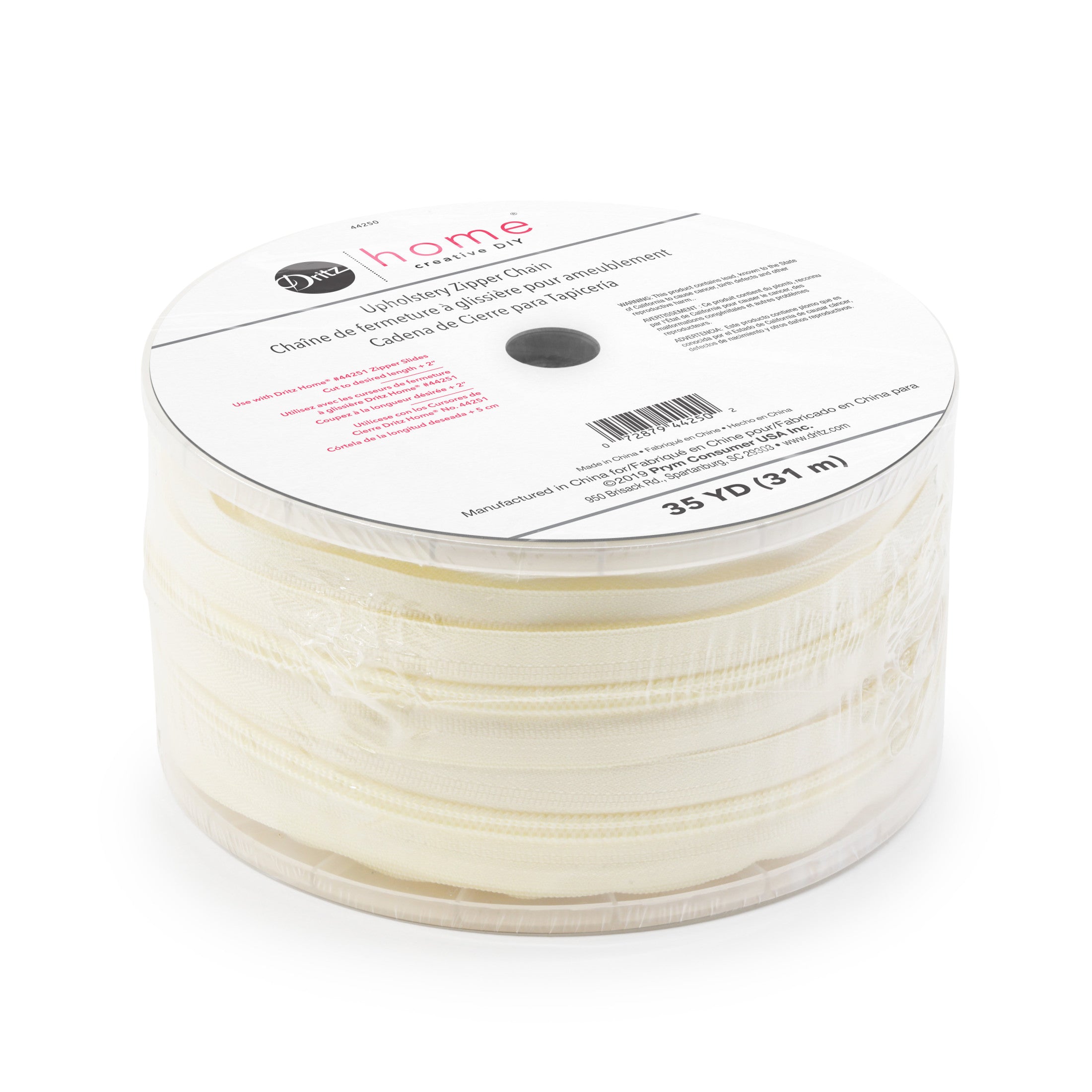 Dritz 44250 chaîne fermeture ameublement crème 35 yards