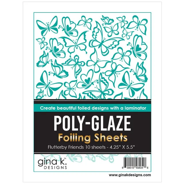 Gina K. Designs Poly-Glaze Flutterby Friends feuilles x3