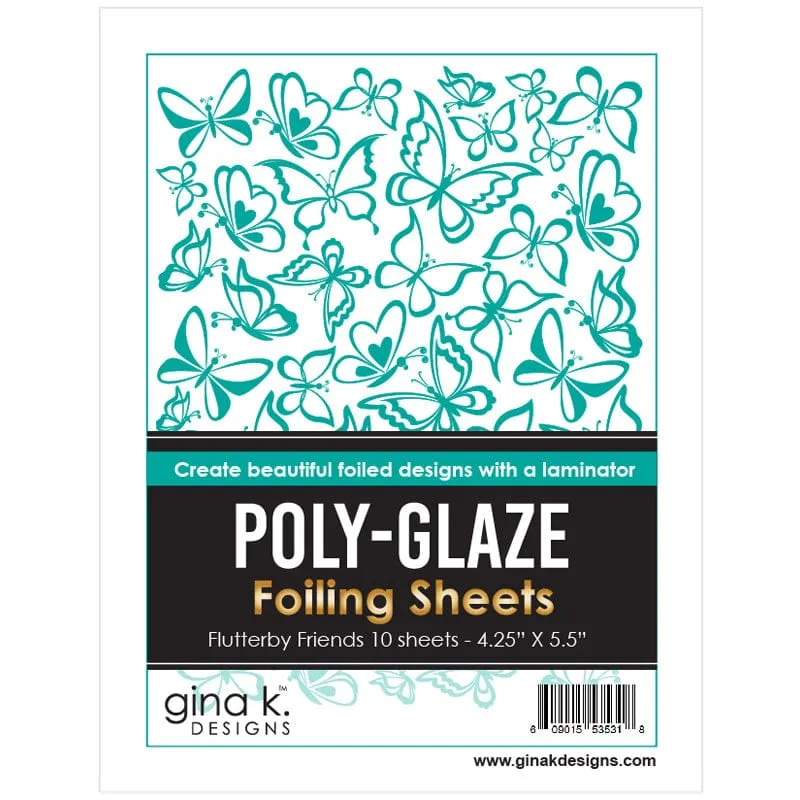 Gina K. Designs Poly-Glaze Flutterby Friends feuilles x3