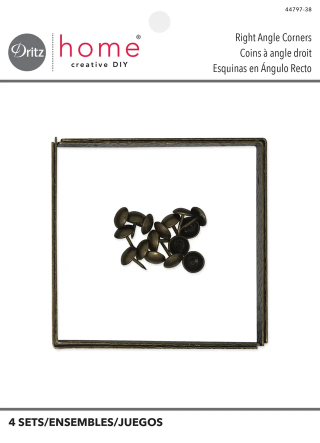 Dritz Cornières Angle Droit Nickel Texturé 8 cm x4
