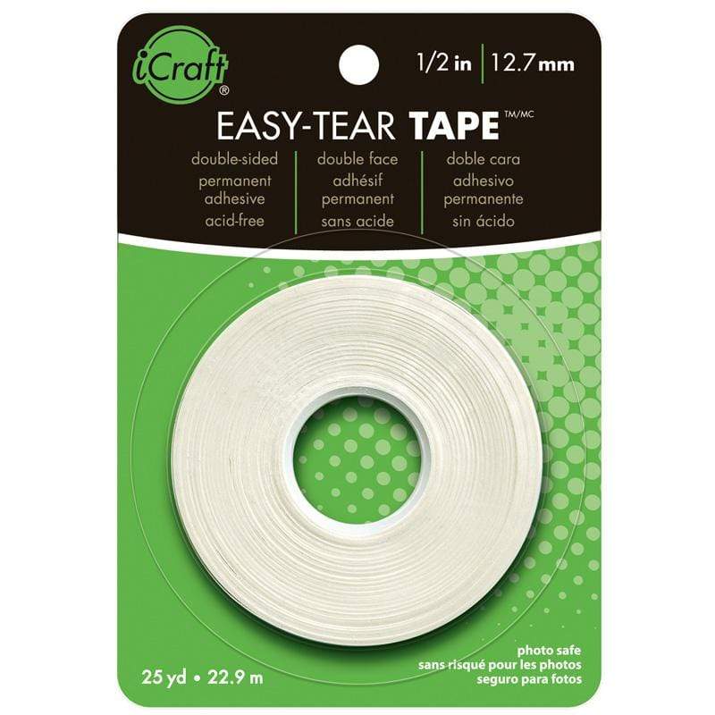 iCraft Easy-Tear ruban adhésif double-face 12 mm x 22,86 m