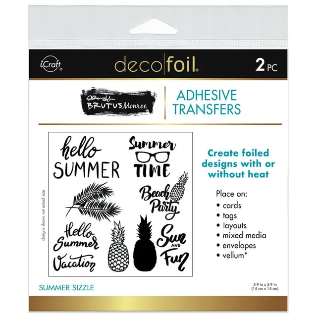 Brutus Monroe Summer Sizzle transfert adhésif 2 feuilles