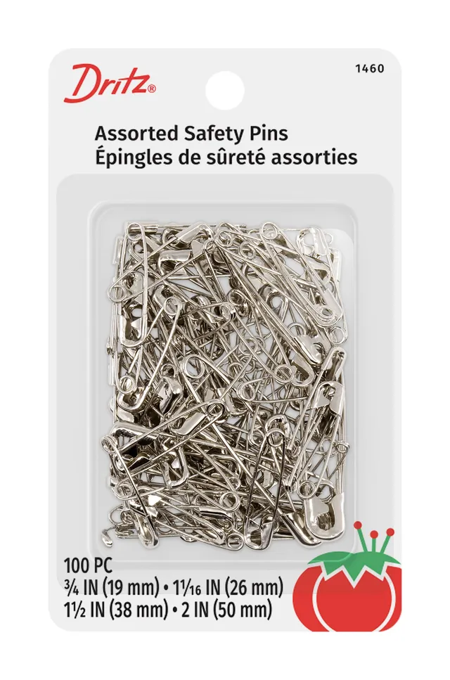 Dritz 1460 épingles de sûreté nickel assorties 100 pcs