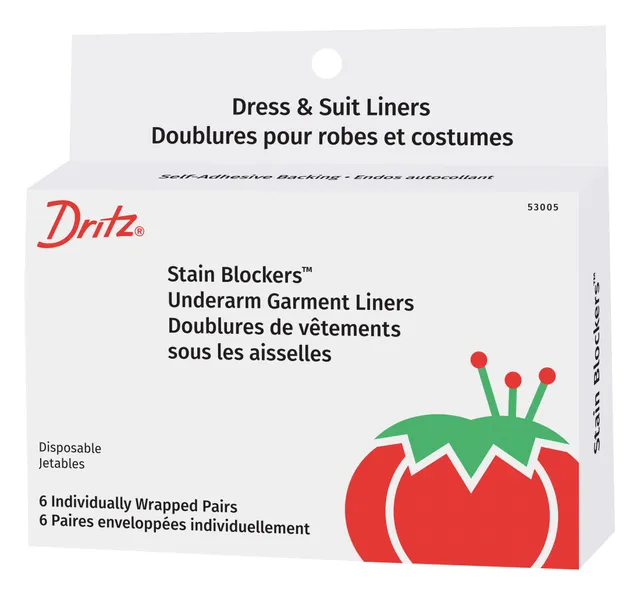 Dritz protège-vêtement anti-transpirant blanc 6 paires