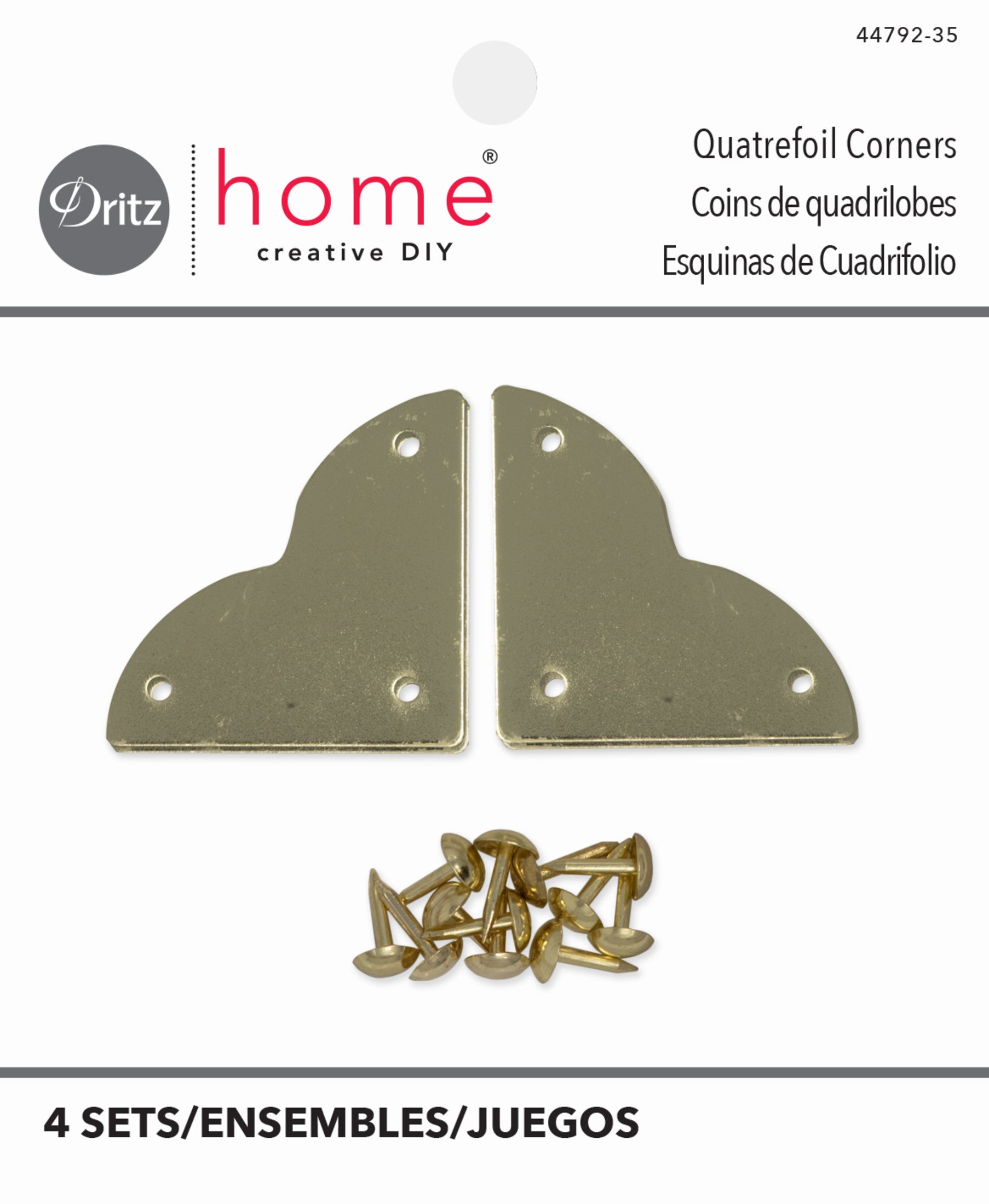 Dritz Home Décor coins quatrefoil nickel petit lot 4