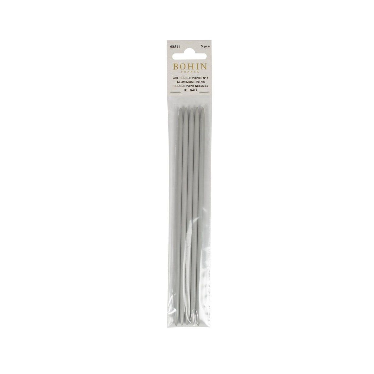 Bohin Aiguilles double pointe alu 19 cm N°3 chaussettes
