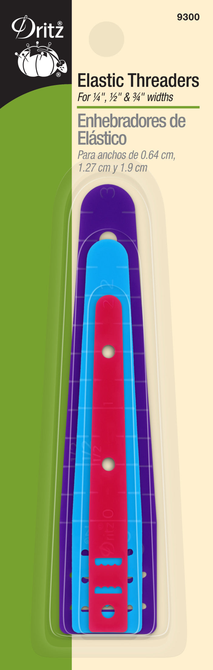 Dritz Enfile-Élastique Assortis 3 Outils Couture Élastique