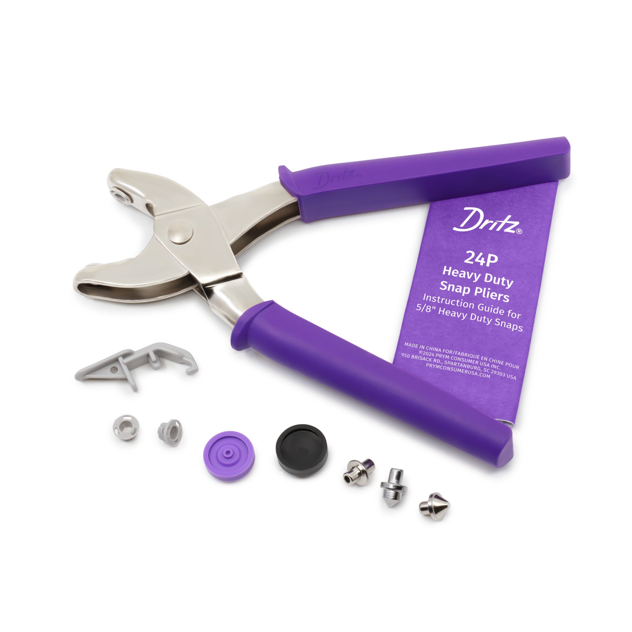Dritz Fasteners 24P pince pressions 15 mm violette