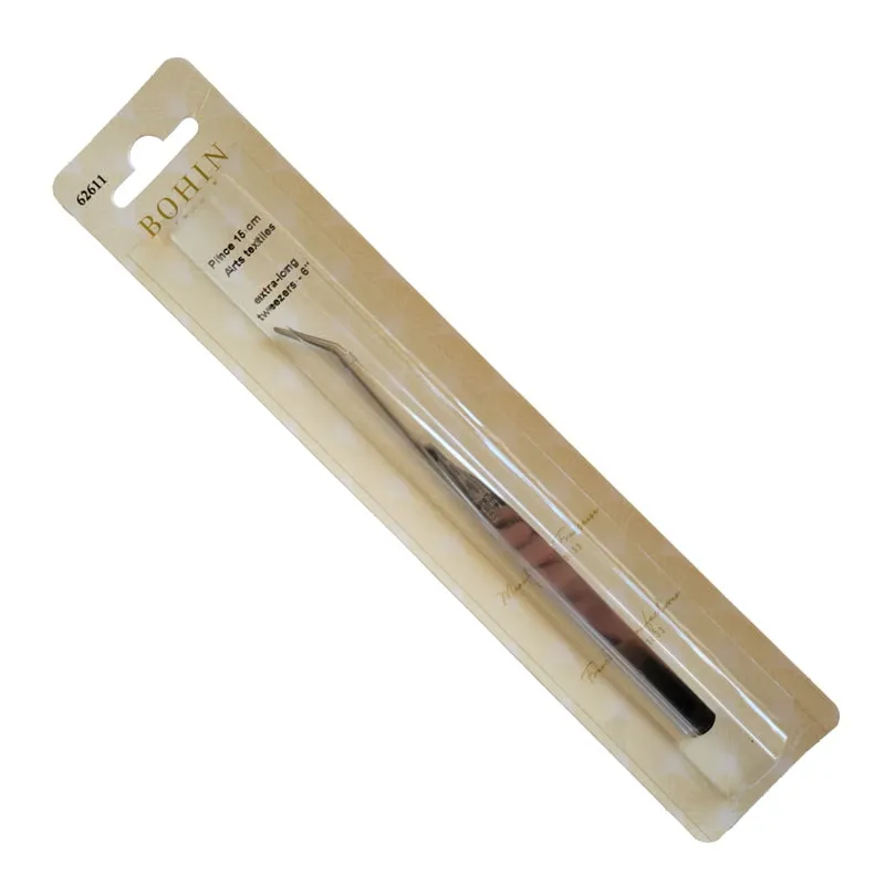 Kitac Matériel couture Pince brucelles Bohin acier 15 cm